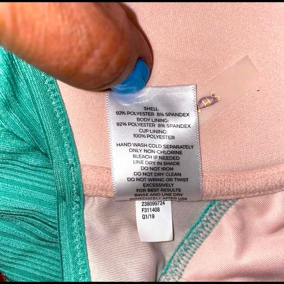 NWT Shade & Shore Green Teal UNDERWIRE BRA Halter 34D - Picture 5 of 5